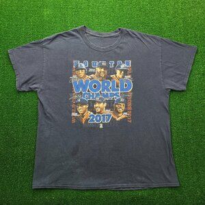 Houston Astros Tshirt‎ Mens XL Blue 2017 World Champs MLB Baseball Graphic Print